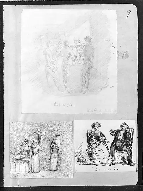 40 and 50 (Man and Woman Seated) (from Sketchbook) by James McNeill Whistler