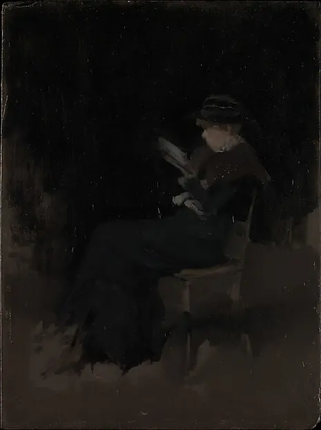 Arrangement in Black: Girl Reading by James McNeill Whistler