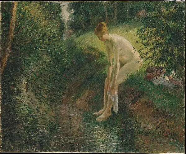 Bather in the Woods by Camille Pissarro