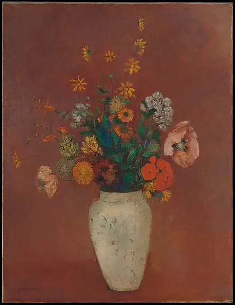 Bouquet in a Chinese Vase by Odilon Redon
