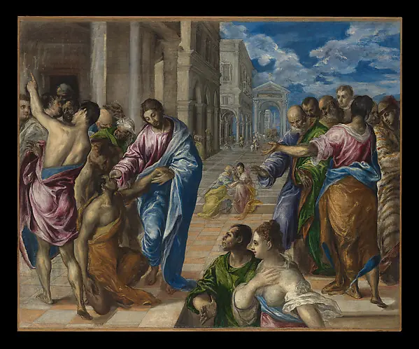 Christ Healing the Blind by El Greco (Domenikos Theotokopoulos)