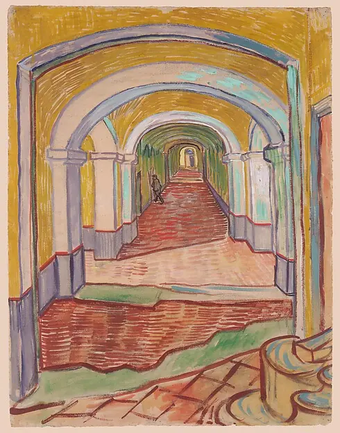 Corridor in the Asylum by Vincent van Gogh