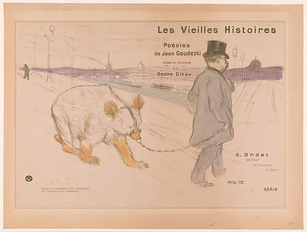 Cover Design for "Les Vieilles Histoires" by Henri de Toulouse-Lautrec