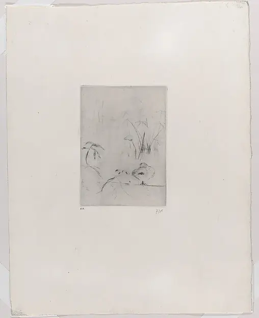 Duck and Reeds by Berthe Morisot