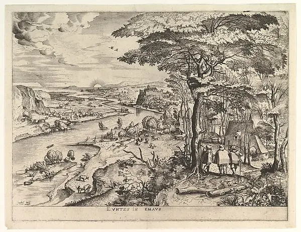 Euntes in Emaus (Landscape with Pilgrims at Emmaus), from "The Large Landscapes" by Pieter Bruegel the Elder