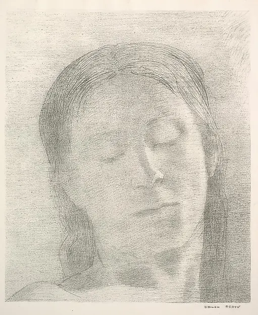 Eyes Closed by Odilon Redon