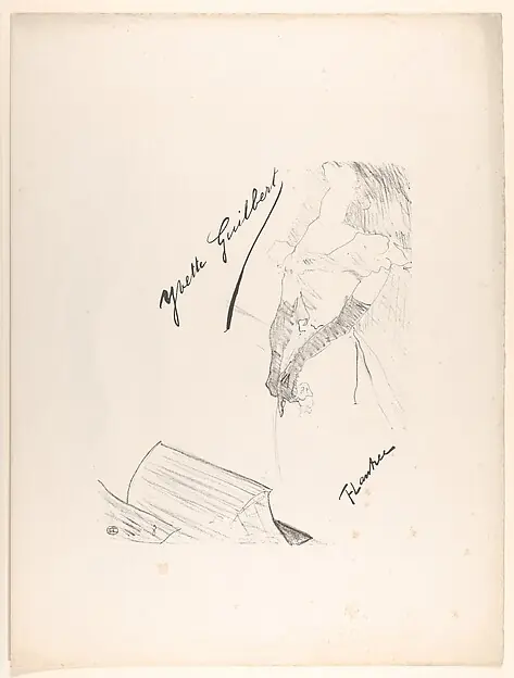 Frontispiece - Yvette Guilbert before the Prompter's Box by Henri de Toulouse-Lautrec