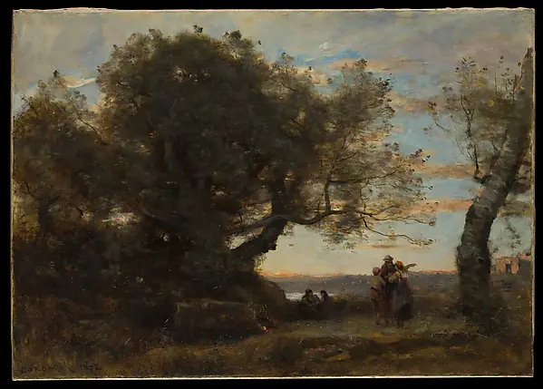 Landscape with Figures (Les Bohémiens) by Camille Corot