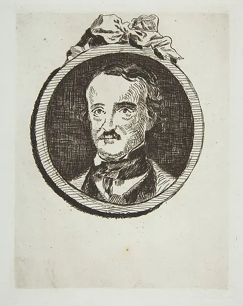 Portrait of Edgar Allan Poe by Edouard Manet