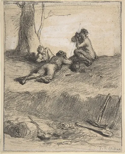 Roadworkers at Lunch by Jean-François Millet