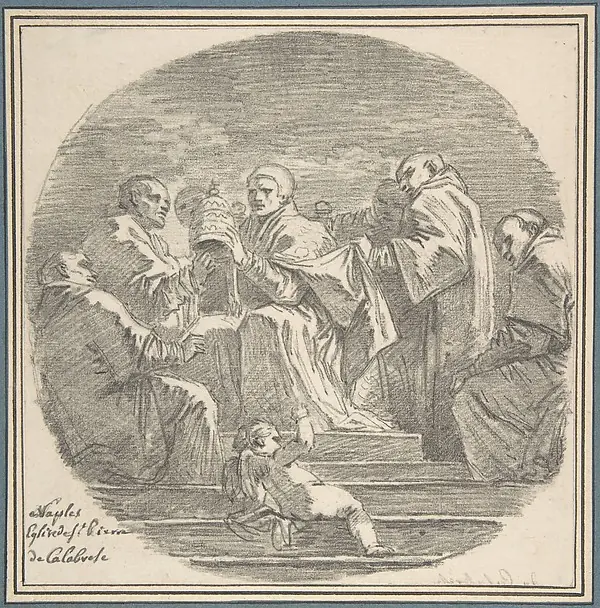 Saint Celestine V Renouncing the Papacy, after Mattia Preti by Jean Honoré Fragonard