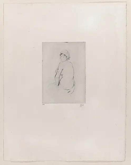 Seated Nude Seen from Behind by Berthe Morisot