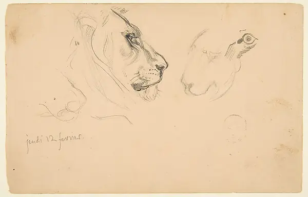 Sketchbook with views of Tours, France and its environs by Eugène Delacroix