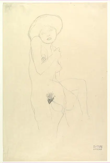 Standing Nude by Gustav Klimt