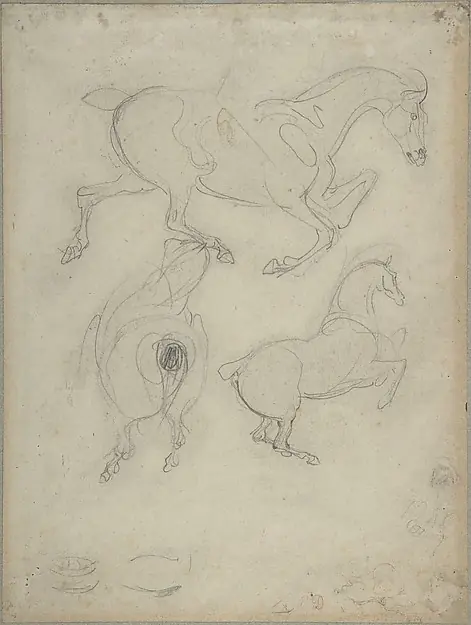 Studies of Horses by Eugène Delacroix