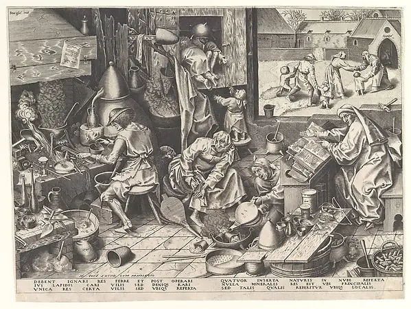 The Alchemist by Pieter Bruegel the Elder