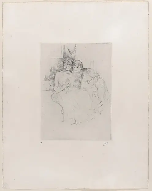 The Drawing Lesson (Berthe Morisot and her Daughter) by Berthe Morisot