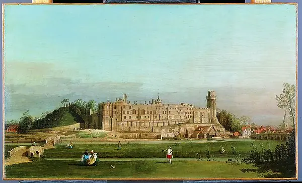 Warwick Castle by Canaletto (Giovanni Antonio Canal)
